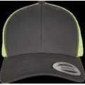 Gorra trucker retro bicolor Charcoal / Neon Green