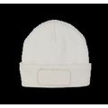 Gorro con forro polar y parche White