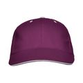 Gorra de algodón con cinta antisudoral Púrpura UNICA