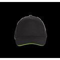 Gorra con sandwich contrastado Black / Lime