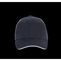 Gorra de algodón orgánico con cierre ajustable Navy / White