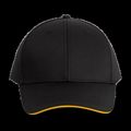 Gorra sandwich 6 paneles Black / Yellow