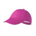 Gorra algodón niño de 5 paneles y cierre de velcro Fucsi