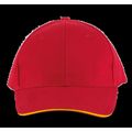 Gorra algodón grueso Red / Yellow