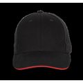 Gorra béisbol con velcro Black / Red