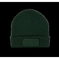 Gorro con forro polar y parche Forest Green