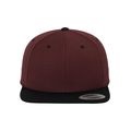 Gorra bicolor snapback Maroon / Black