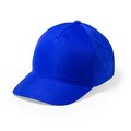 Gorra 5 paneles con cierre de velcro en microfibra/poliéster Azul