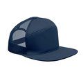 Gorra de 7 paneles con visera plana y malla French Marino