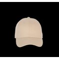 Gorra de algodón 6 paneles ajustable Beige