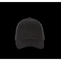 Gorra de algodón 6 paneles ajustable Black