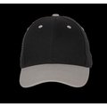 Gorra de algodón con 6 paneles y cierre ajustable Black / Light Grey