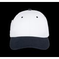 Gorra de algodón con 6 paneles y cierre ajustable White / Navy