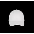 Gorra de algodón con 6 paneles y cierre ajustable White