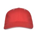Gorra de algodón con cinta antisudoral Rojo UNICA