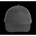 Gorra de algodón grueso con 5 paneles DARK GREY