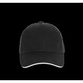 Gorra de algodón orgánico con cierre ajustable Black / White