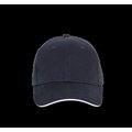 Gorra de algodón orgánico con cierre ajustable Navy / White