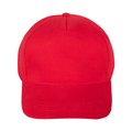 Gorra Algodón Peinado 5 Paneles con Velcro Rojo