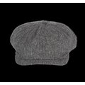Gorra boina de poliéster Herringbone Grey L/Xl