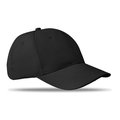 Gorra de 6 paneles 100% algodon Negro