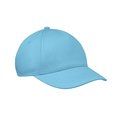 Gorra infantil de 5 paneles y ajuste de velcro Azul Bebé