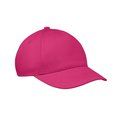 Gorra infantil de 5 paneles y ajuste de velcro Fucsia