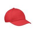 Gorra infantil de 5 paneles y ajuste de velcro Rojo