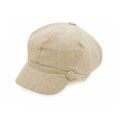 Gorra Lino Elegante Cierre Elástico Beig