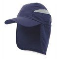 Gorra de microfibra con solapa trasera MA