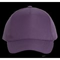 Gorra de poliéster 5 paneles cierre velcro Purple
