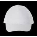Gorra de poliéster 5 paneles cierre velcro White
