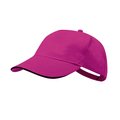 Gorra sandwich de 5 paneles 100 % algodón Fucsi