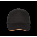 Gorra con sandwich contrastado Black / Orange