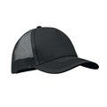Gorra trucker de 5 paneles con malla trasera Negro