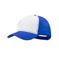 Gorra trucker 5 paneles con panel frontal blanco Azul