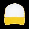 Gorra trucker con ajuste de plástico White / Solar Yellow