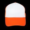 Gorra trucker con ajuste de plástico White / Vermillon Orange