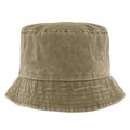 Gorro bob de algodón efecto lavado Camel