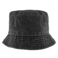 Gorro bob de algodón efecto lavado Negro