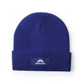 Gorro con etiqueta exterior personalizable Azul