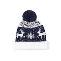 Gorro Navideño con Pom Pom a Juego Mar