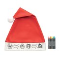 Gorro Niños Papá Noel para Colorear