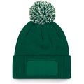 Gorro con pompón bicolor Bottle Green / Off White
