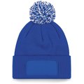 Gorro con pompón bicolor Bright Royal / Off White
