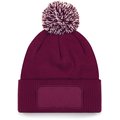 Gorro con pompón bicolor Burgundy / Off White