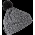 Gorro con pompón y dobladillo Grey Melange / Dark Grey