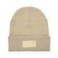 Gorro de punto acrílico doble capa Beige Talla Única Adulto