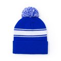 Gorro de punto con franja blanca publicitario Azul