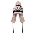 Gorro de punto con orejeras y forro polar Gris